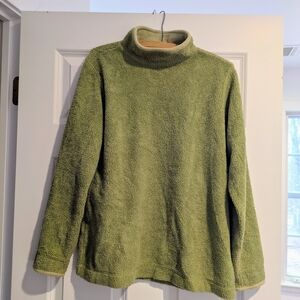 LL Bean Sherpa Mock Neck Sweatshirt Womens Small